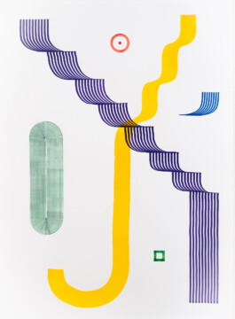 Selfportrait 4, Tobias Gutmann, Ink on Paper, 76x56 cm, 2025 Tobias Gutmann - Face-o-mat / Sai Bot