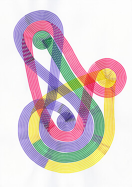 Drawing by Tobias Gutmann, ink on paper Tobias Gutmann - Face-o-mat / Sai Bot